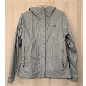 Light Blue Medium North Face Rain Jacket